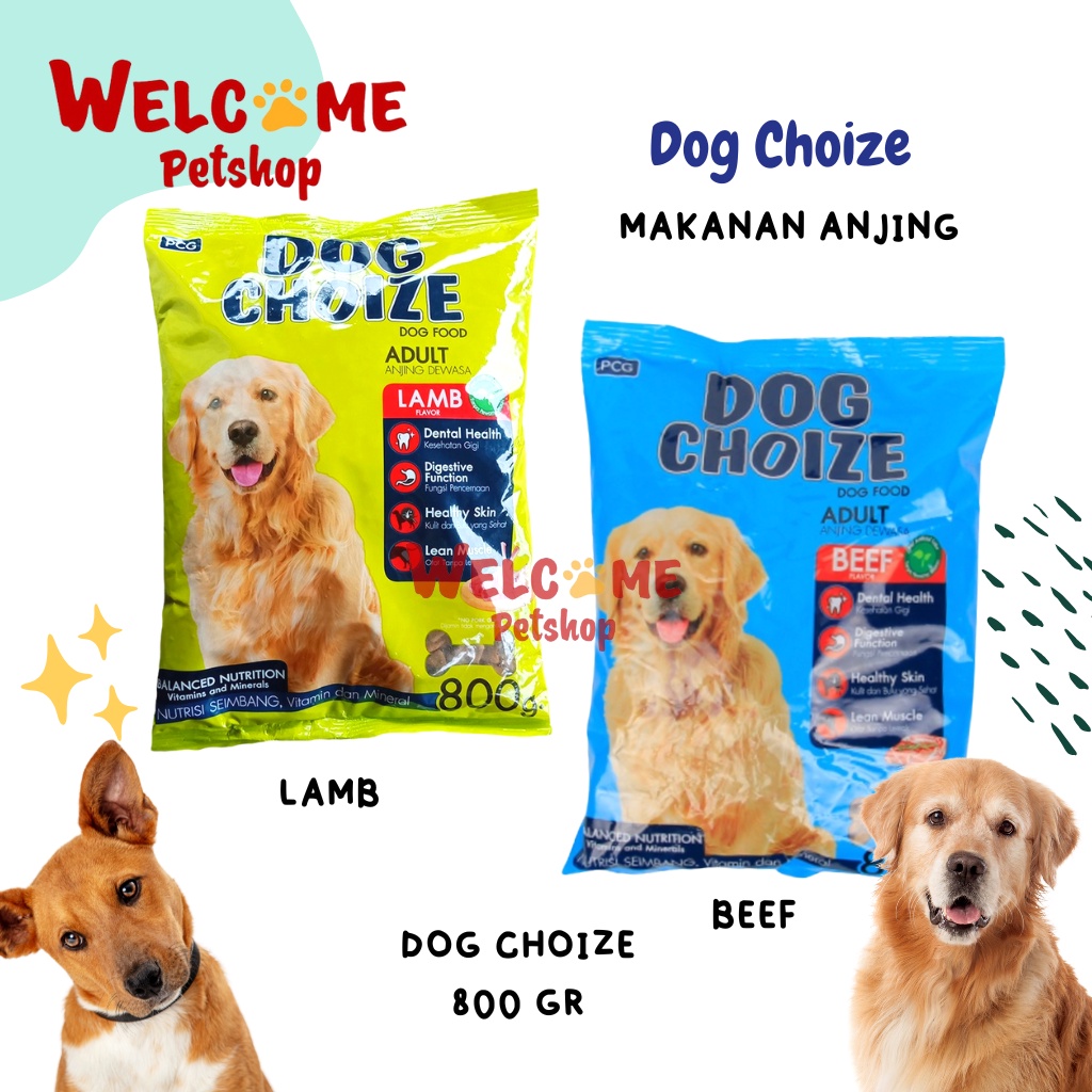 Dog Choize 800g Lamb Beef Makanan Anjing Adult Dog Dry Food Pakan