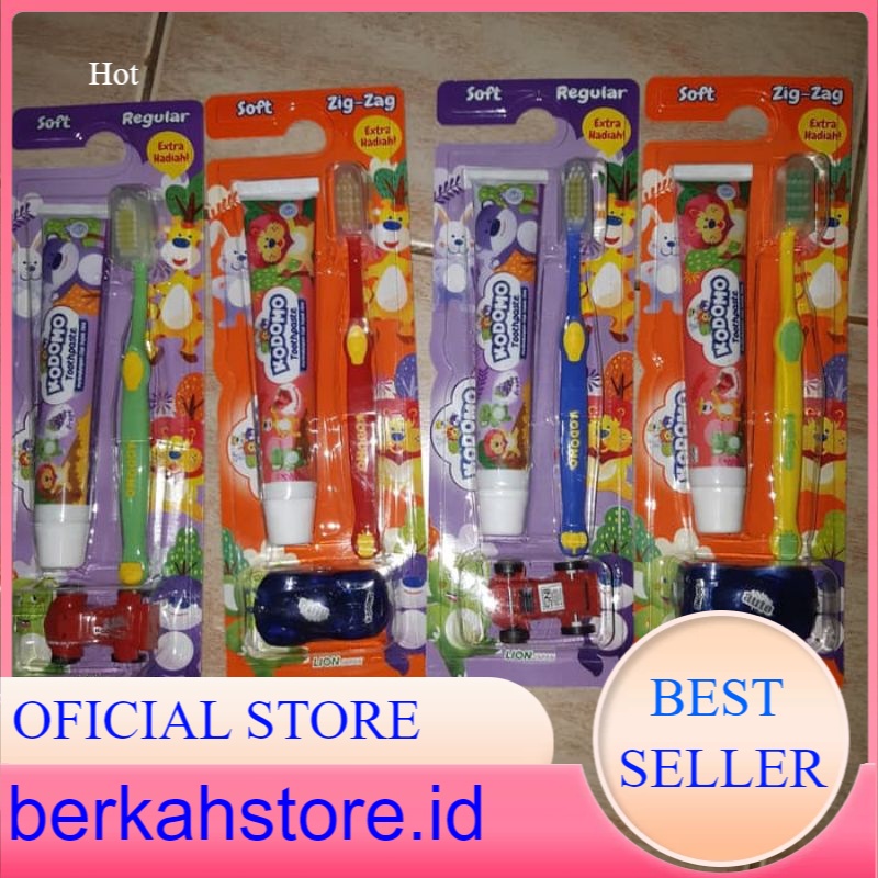 NEW Kodomo 2 in 1 Sikat Gigi + Pasta Gigi + Hadiah Mainan - Kodomo Anak
