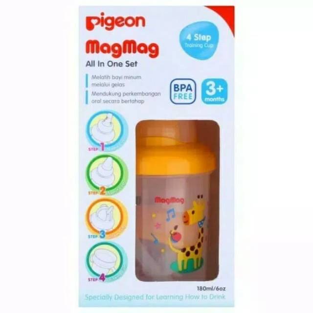 Pigeon Mag Mag all in one set (step 1-4)/ Botol minum anak