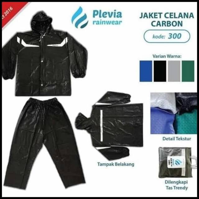 Jas Hujan Carbon Plevia 300 / Jas Hujan Dewasa Terlaris Modis / Jas Hujan Model Terbaru Terlaris