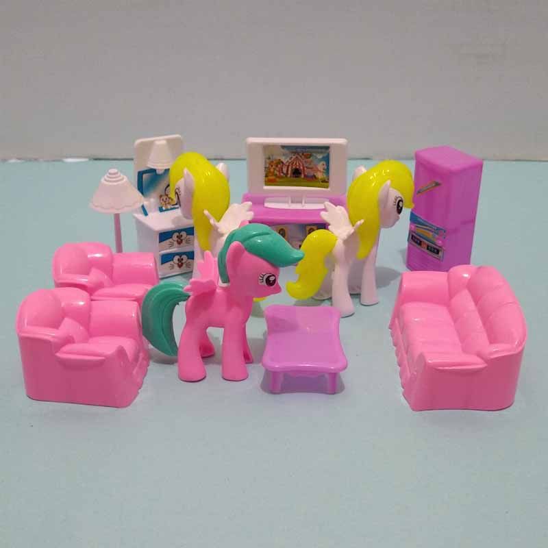 Mainan Kuda Pony Set Sofa Tamu