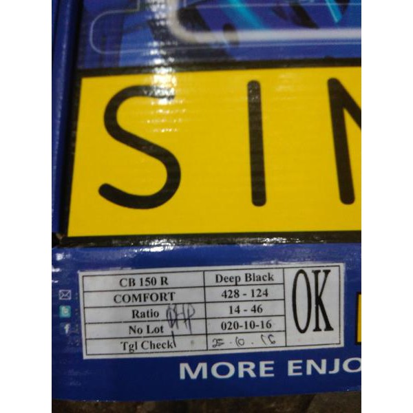 gear set sinnob cb150r CB150R