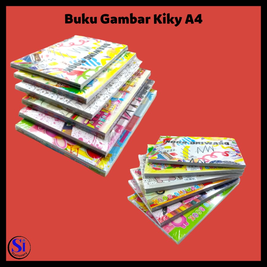 

Buku gambar Kiky A4/Kiky Drawing Book A4 1 pack isi 10 Buku/Isi buku 10Lb