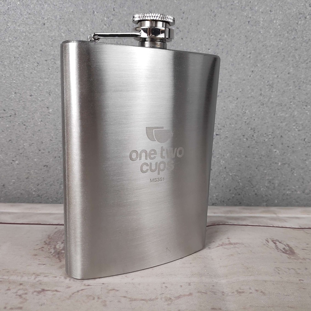 BOTOL MINUM WINE FLASK BENTUK KOTAK 225 ML STAINLESS STEEL