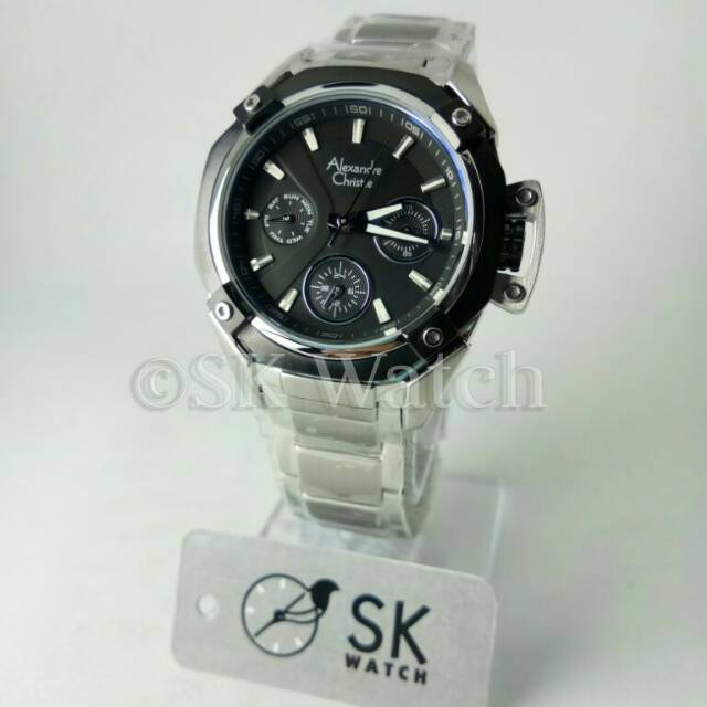 Alexandre Christie AC 6225 Silver Black Wanita