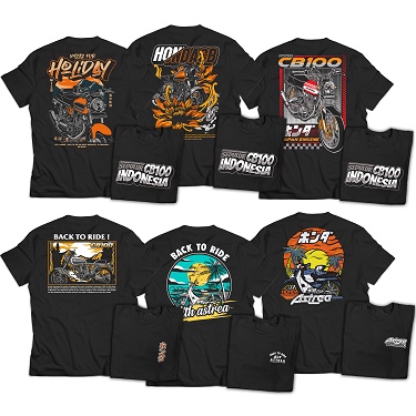 Kaos anak / Kaos Motor Honda CB 100 / Kaos Honda Cb Indonesia Bahan Katun Combed / KAOS HONDA