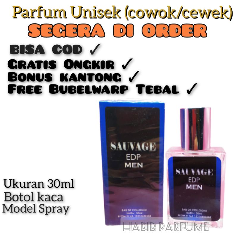 PARFUM PRIA MURAH D'OR SAUVAGE 30ML PARFUM COWOK TAHAN LAMA PARFUM GREY