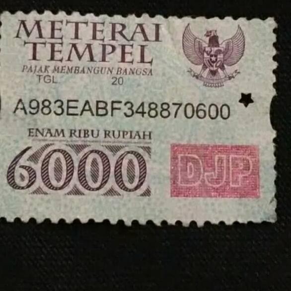 

♪ MATERAI 6000 RUPIAH TAHUN 2010-2015 ORIGINAL KOLEKSIAN ✵