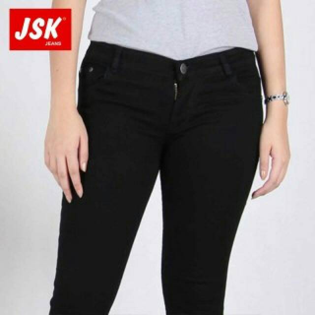 Celana Panjang SkinnyJeans Wanita / Celana Model Pensil JSK 3107 Cewek/Elegan/Polos/Gaul/Hitam/Top