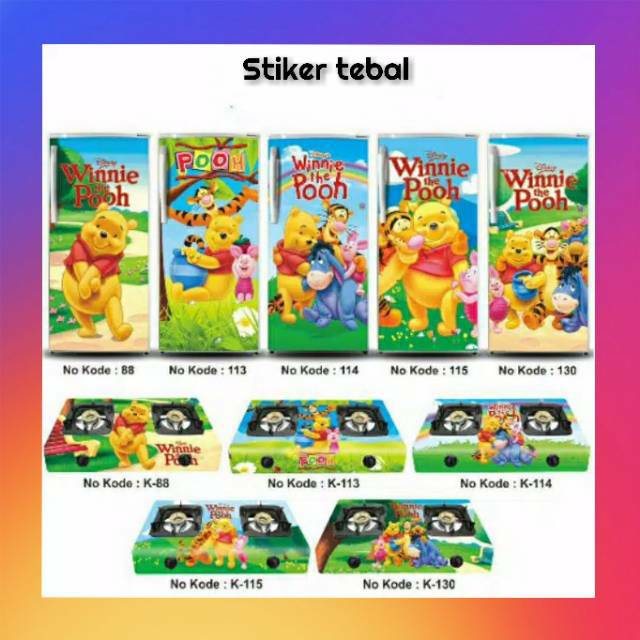 Stiker kulkas dan kompor