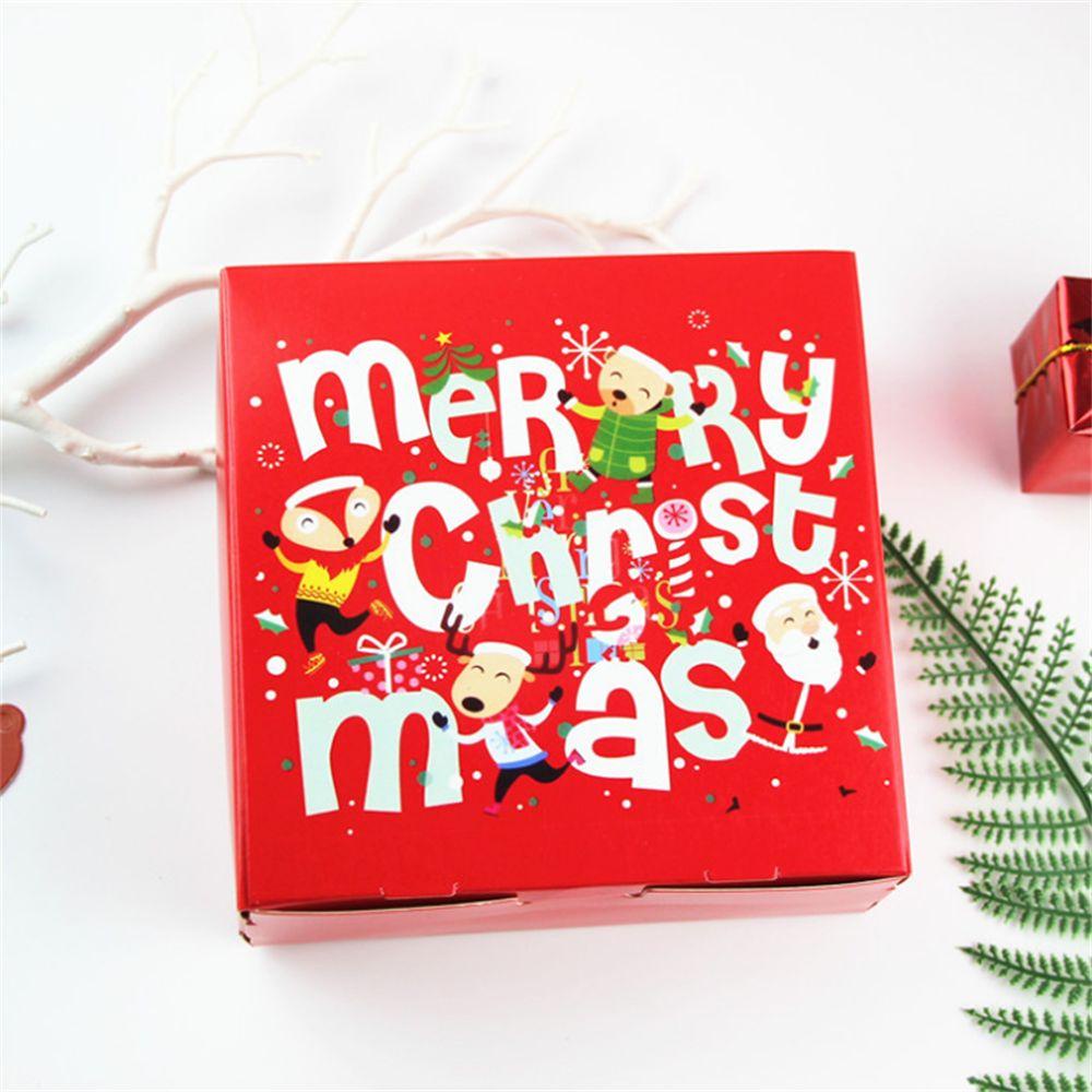 R-FLOWER Kotak Kado Natal Gift For Friend Cookie Box Snowman Printed Merry Christmas