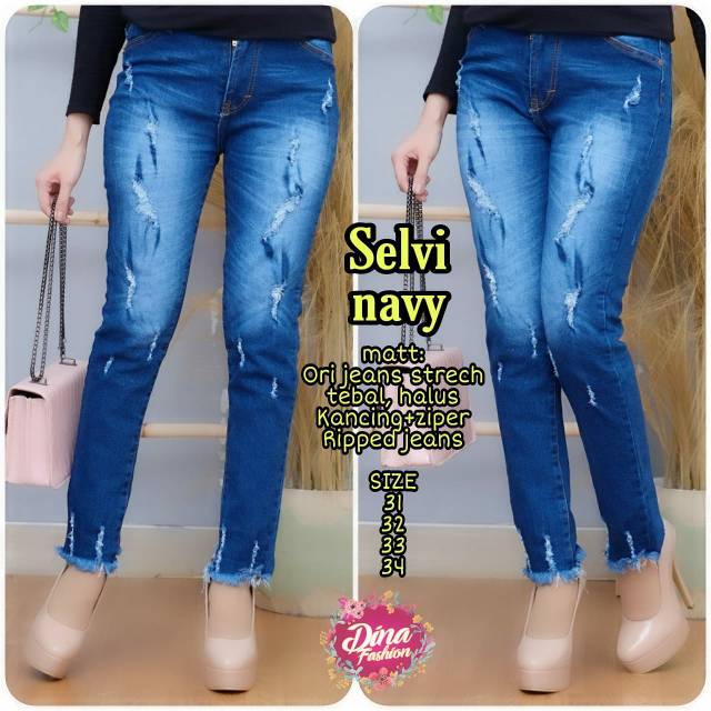 CELANA PANJANG WANITA SELVI NAVY