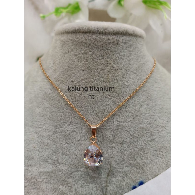 kalung liontin titanium asli ,tidak luntur