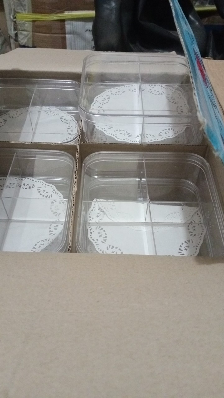 Toples Kue Kering Sekat 4 Nuai Sn 818/toples Lebaran