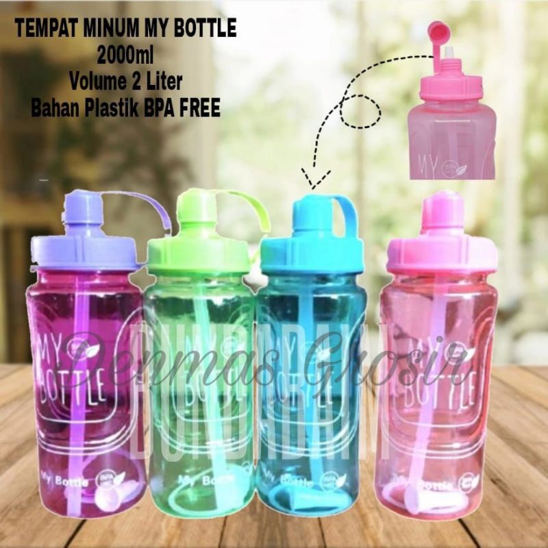 (COD) My Bottle 2000ml/Botol Minum Jumbo  2liter