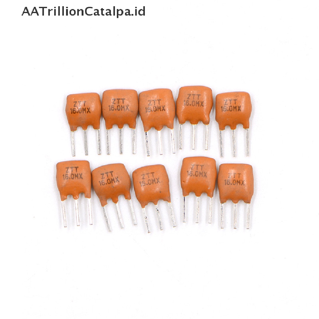 Aatrillioncatalpa 10pcs Resonator Keramik 3 Pin 16.0MHz
