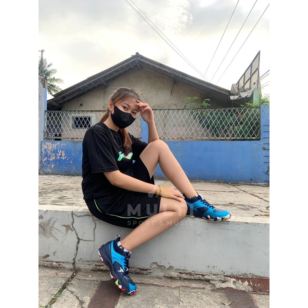 Sepatu Badminton FLYPOWER Losari 5 (Navy) ORIGINAL