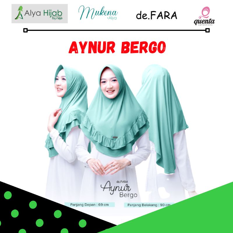 Alyahijab Aynur bergo by Defara.id bergo instant terlaris 12.12 big sale | bergo premium Ramadhan