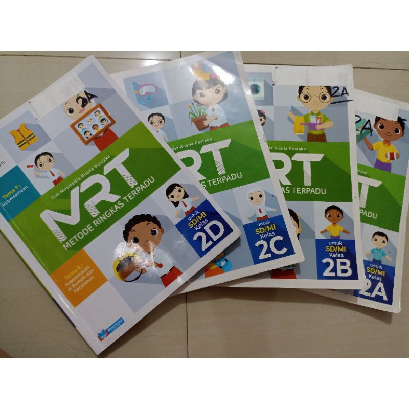 BUKU MRT 2A ; 2B ; 2C ; 2D masmedia kelas 2 ( BEKAS)