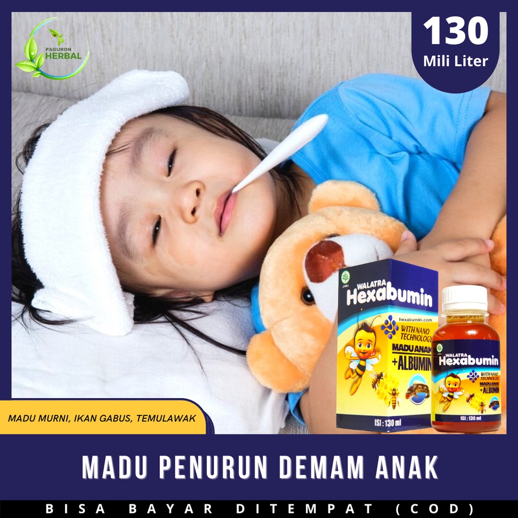 Obat Penurun Demam Anak, Step, Kejang-Kejang, Demam Tinggi, Demam Pada Anak - Hexabumin Madu Anak