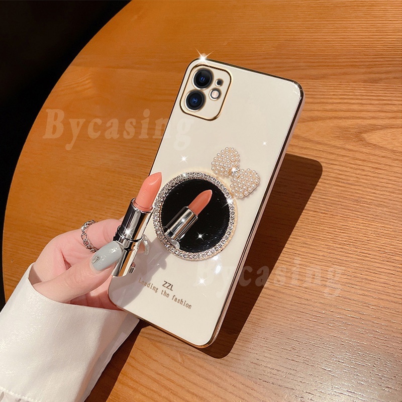 Casing Soft Case Karet Aksen Pita + Mutiara Untuk Redmi 10C / 9C / 9A / 9 / Poco / X3 / GT / X3Pro / X3NFC / M3Pro / F3 / Note 10 / 5G / Mi 11T / 10T