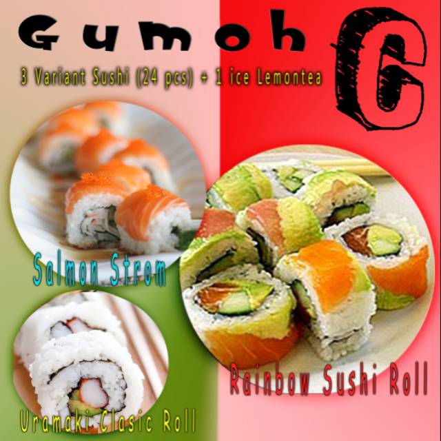 

PAKET GUMOH C ( 3 variant sushi : 24pcs )