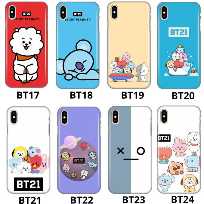 Baru hard case bagus>> CUSTOM CASE BTS BT21 REDMI NOTE 8,REDMI NOTE 8 PRO,REDMI Y3 GLASS CASE