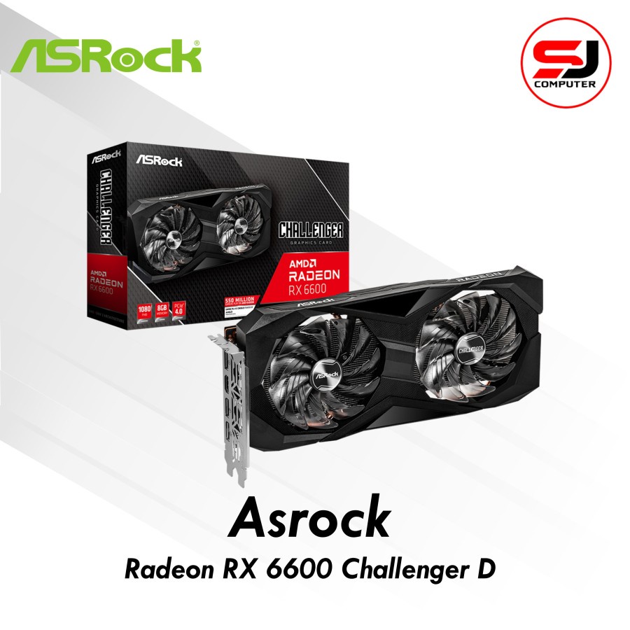 VGA ASRock Radeon RX 6600 Challenger D 8GB GDDR5 RX6600