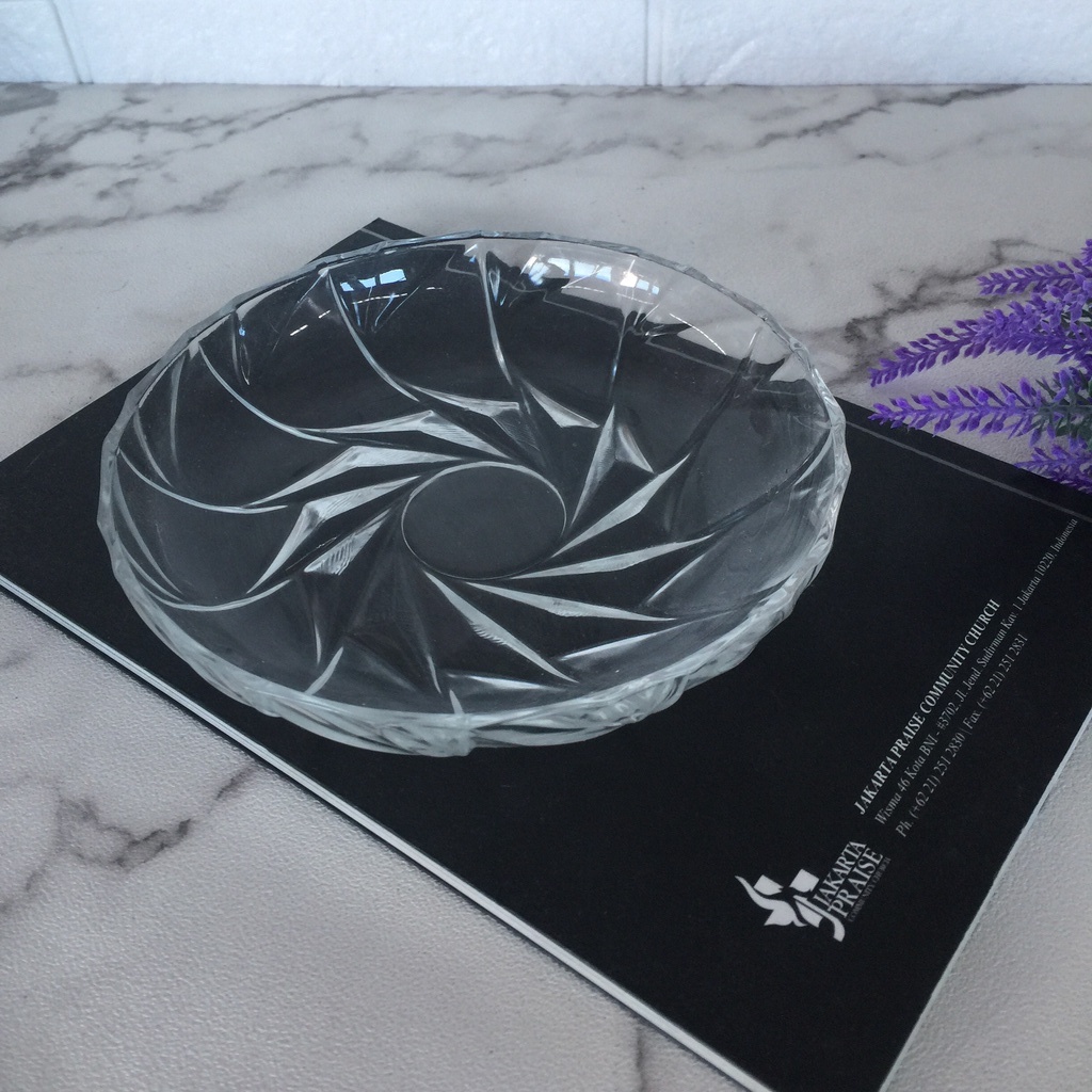 Piring kue polos piring kaca piring crystal P-21406