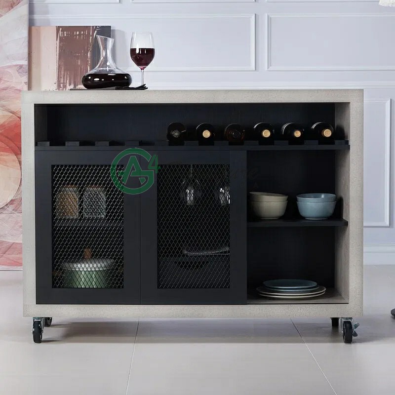 Bufet Minimalis Dickenson Kayu Mahoni Solid