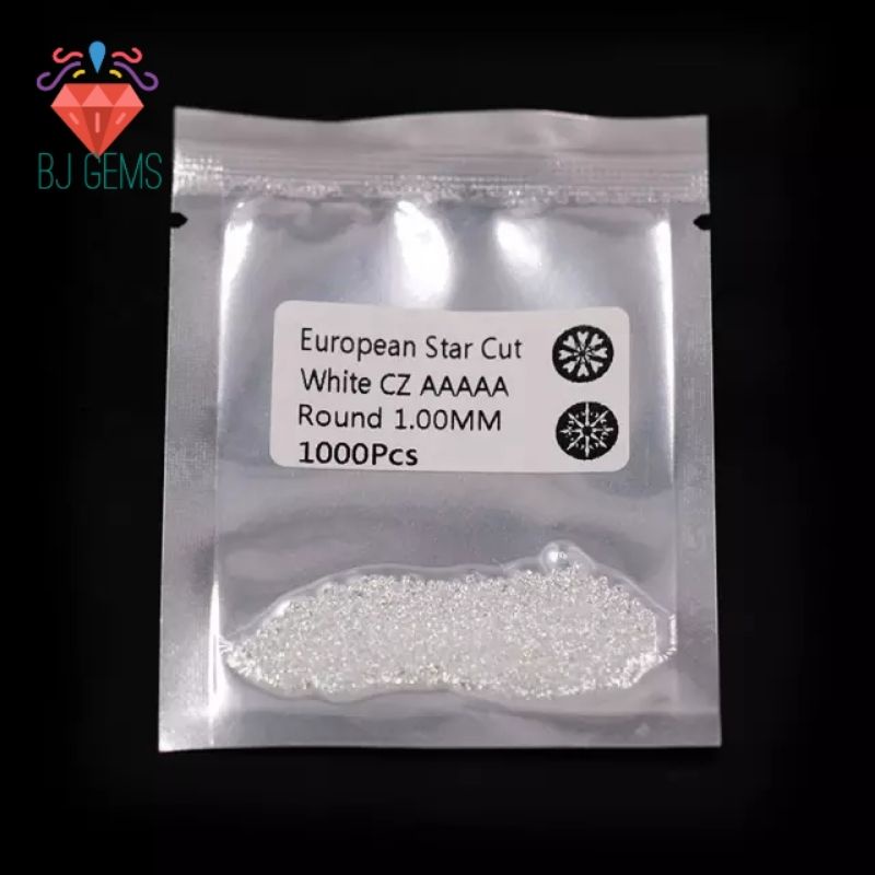 ( Original ) A5 Quality Cubic Zirconia 0.8-3.5mm 500 - 1000pcs per pack Syntetic Diamond zircon