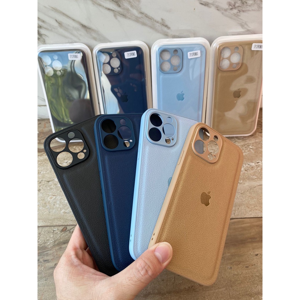 Fuze Leather Case iPhone 14 PROAMX 14 PRO 14 MAX / PLUS 13 Promax 13 Pro 12  Square EDGE Leather + Protector Camera