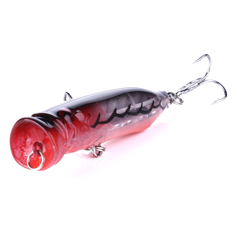 HENGJIA 6pcs 7.2cm/9.5g Popper Umpan Pancing Swimbait Minnow Fishing Lure Ikan Bait Bass Topwater