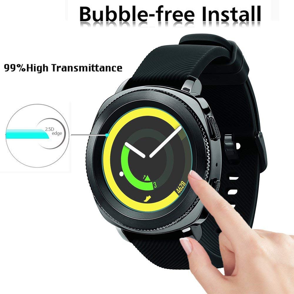 Tempered Glass For Samsung Gear Sport / Galaxy Watch 42mm / Diameter Layar 31mm / Garmin Instinct