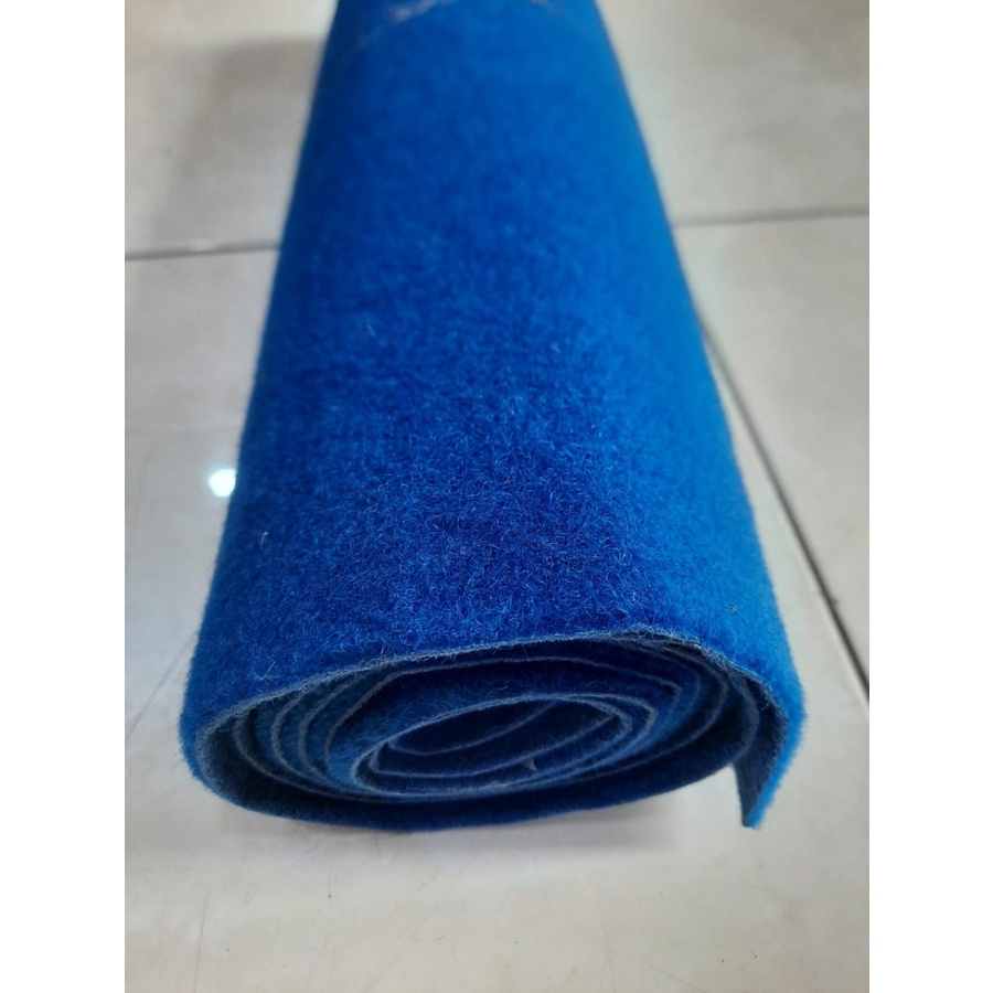 Karpet Bludru BENTLEY Bulu Tebal 10cm x 2,5m Karpet Brudu Murah Exhibition, Alas duduk, Alas Kasur - BLUE