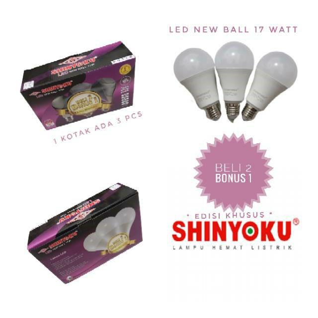 Lampu Led Shinyoku New Ball 17 Watt Garansi 1 Tahun / Lampu Shinyoku 17w / Lampu Bohlam 17 Watt