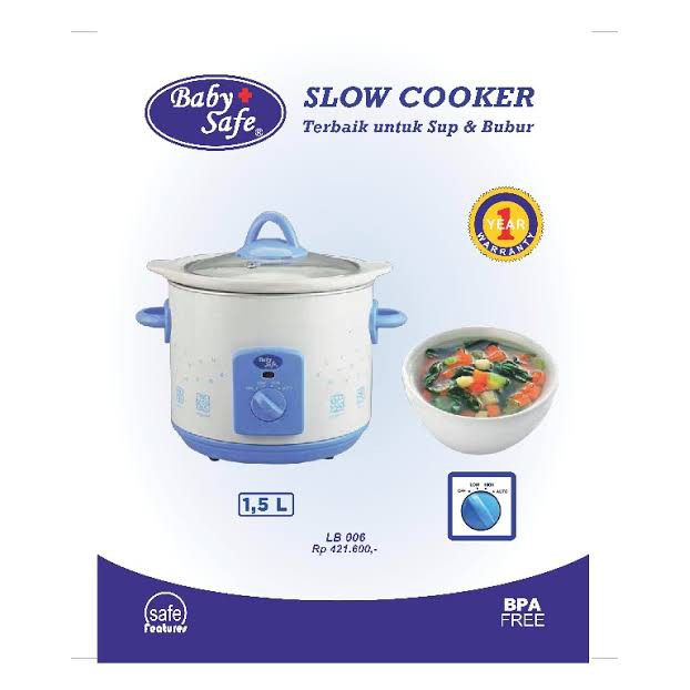 Baby Safe Slow Cooker 1,5 lt LB 006