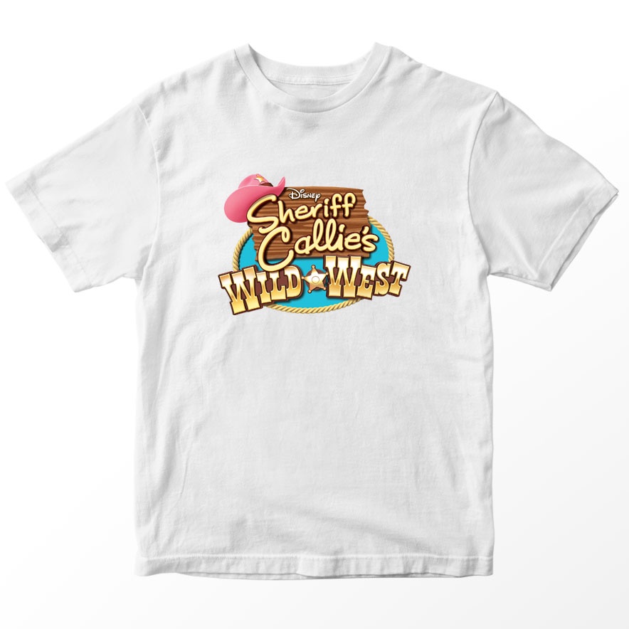Kaos Sheriff Callie Wild West Layer Anak, Warna Putih Umur 1-10 Tahun
