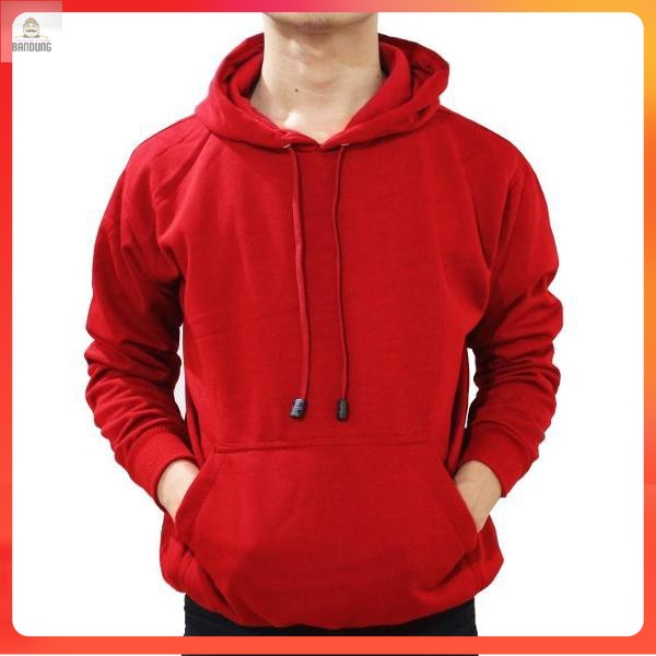 SWEATER HOODIE POLOS PRIA WANITA MERAH CABE / HOODIE POLOS MERAH