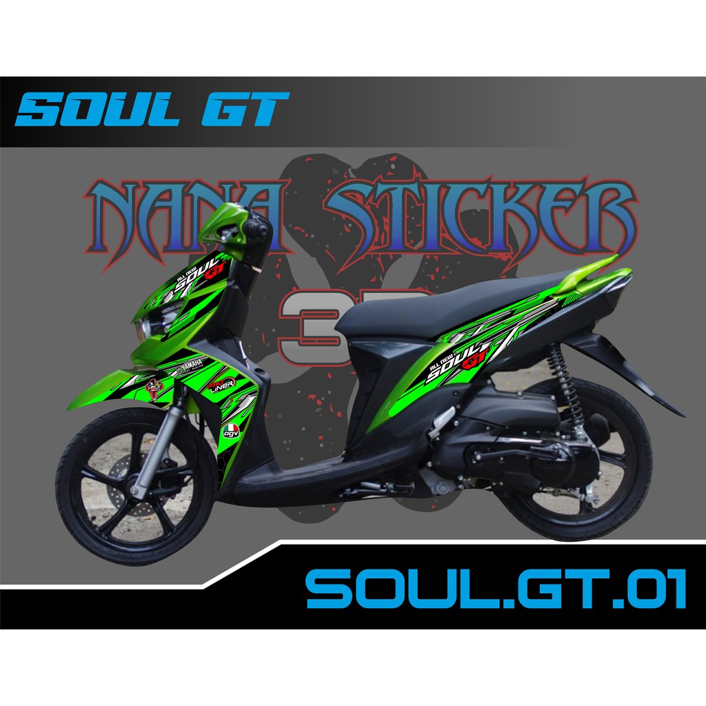 Striping MIO SOUL GT 2013 - Stiker SOUL GT List Variasi Motor STICKERSOUL GT CODE 01