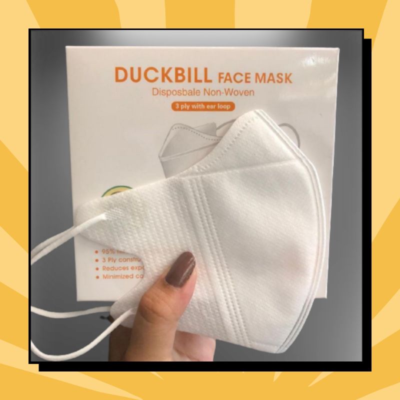 Masker Duckbill DEWASA Garis Face Mask Masker 3ply Duck Bill Ecer