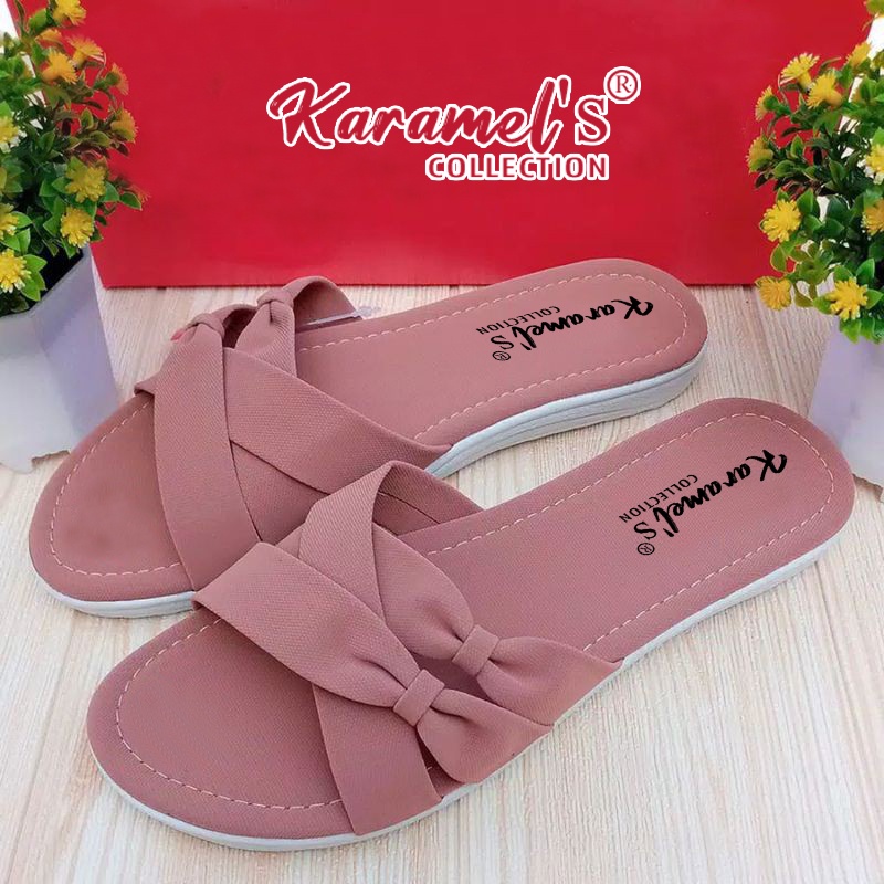 Sandal flat wanita terbaru murah/sandal flat wanita humberg kekinian/sandal flat wanita VT 106-3