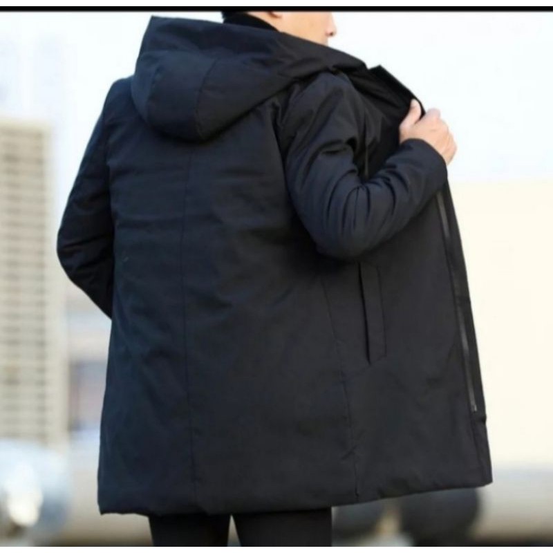 Jaket Jubah Panjang Musim Dingin Jaket Pria Korea Long coat