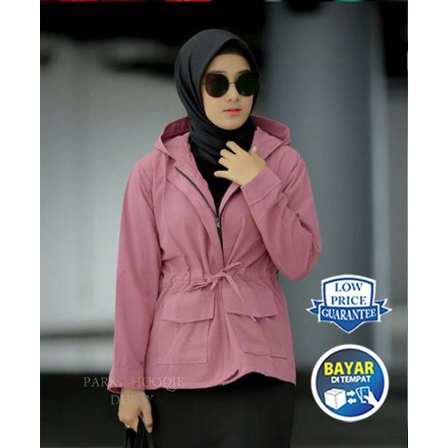 BPS - Jaket Parka Hoodie Wanita - Jaket Parka Simple Elegant - Jaket Wanita - Fashion Jaket Wanita (