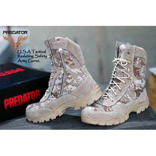 sepatu predator delta army cream safety tinggi original