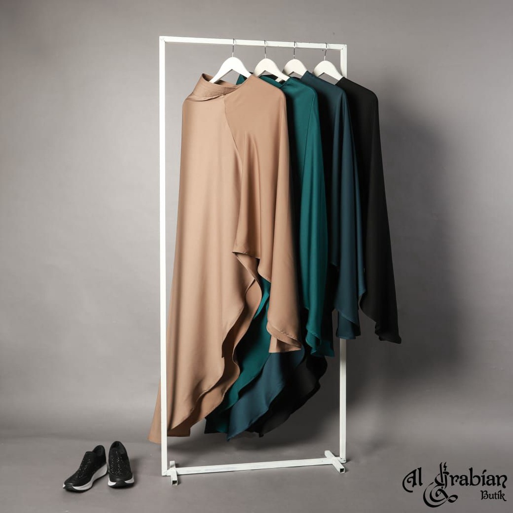 PRINCESS ABAYA SET KHIMAR IED SERIES ORIGINAL by AL ARABIAN BUTIK klambieakhwat BISA COD | jilbab dan gamis syari non pad free cadar tali bahan arabian silky soft premium dingin empuk adem halus lembut tidak mudah kusut iron less formal daily exclusive