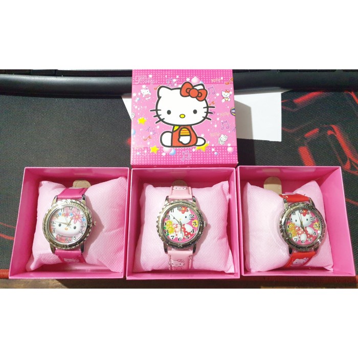Jam Tangan Hello Kitty / Jam Tangan Kucing / Jam Anak Hellokitty
