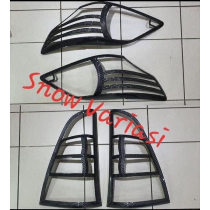 Paket Garnish Depan Belakang Grand Innova 2012 2014 2015 Full Carbon