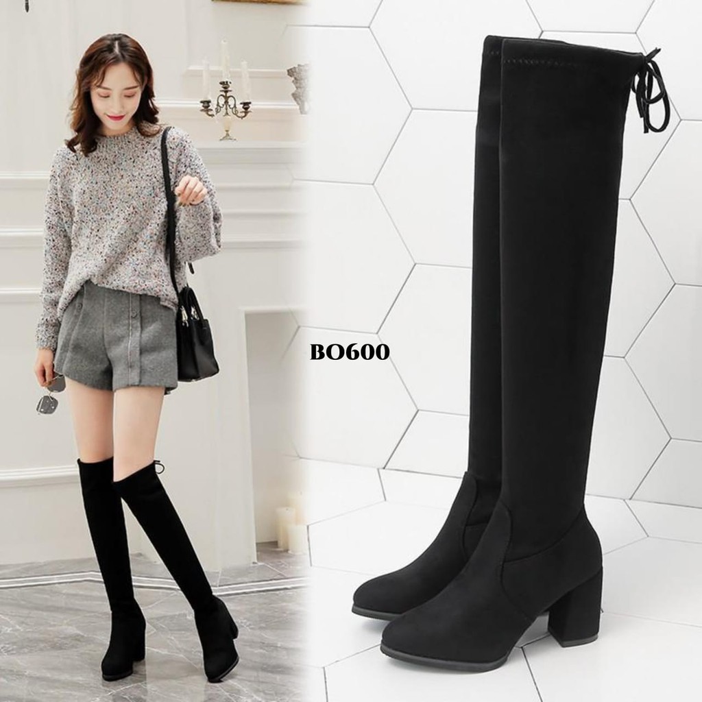 RESTOCK PRF Sepatu Long Boots Flat Korea BO600