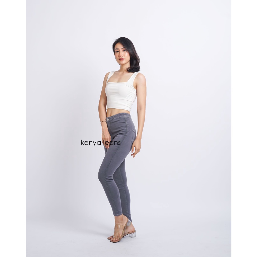 7C-G CELANA JEANS HIGHWAIST PREMIUM /PINGGANG TINGGI JEANS /STREACH JEANS /HW JEANS /ABU - ABU /27 - 30